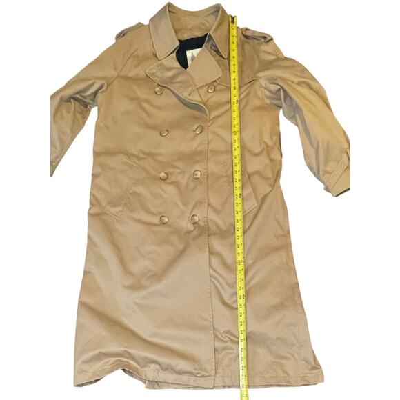 VTG London Fog Trench Coat Women’s 18 R (Fits L/XL 14-16) Classic Tan Long Coat - Picture 6 of 12